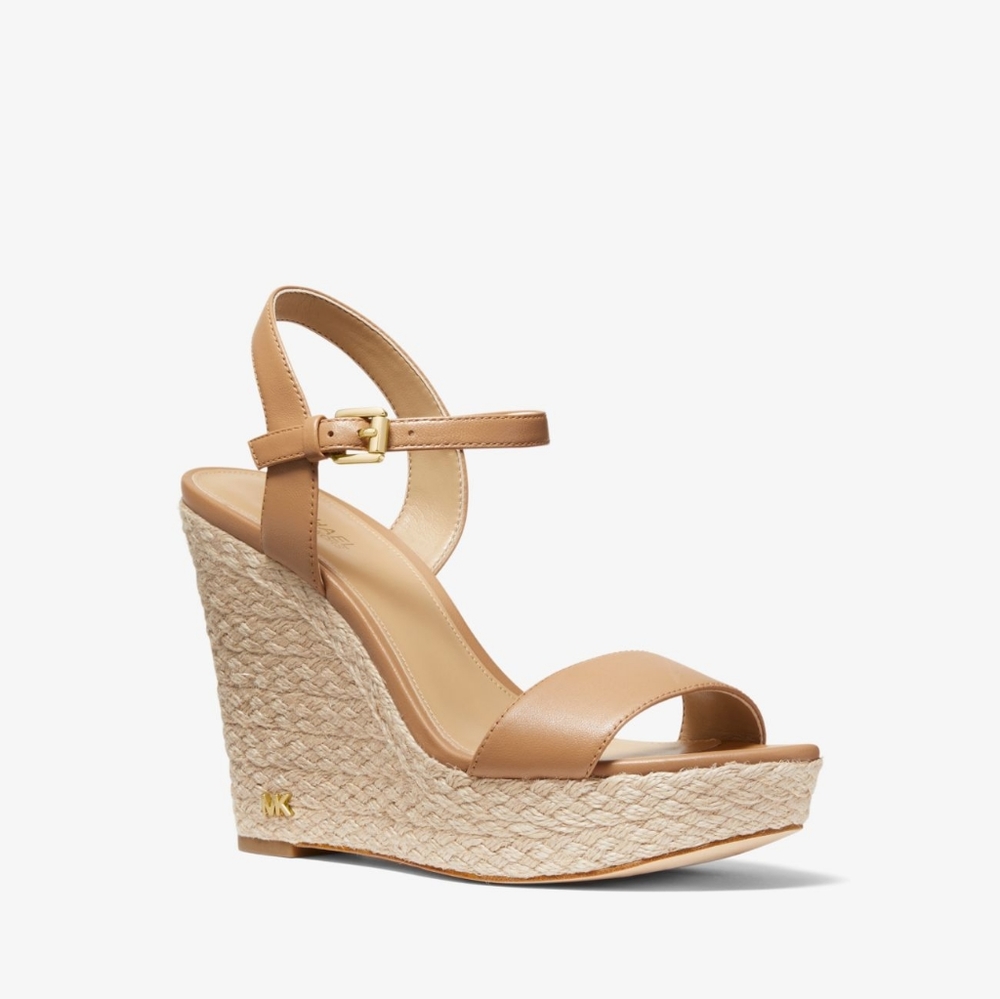 Jill Espadrille Wedge Leather Sandal